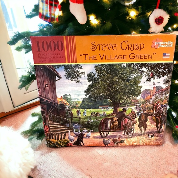 1000 Piece Jigsaw Puzzle PaperCity Puzzles Steve Crisp The Village Green New - Picture 9 of 9